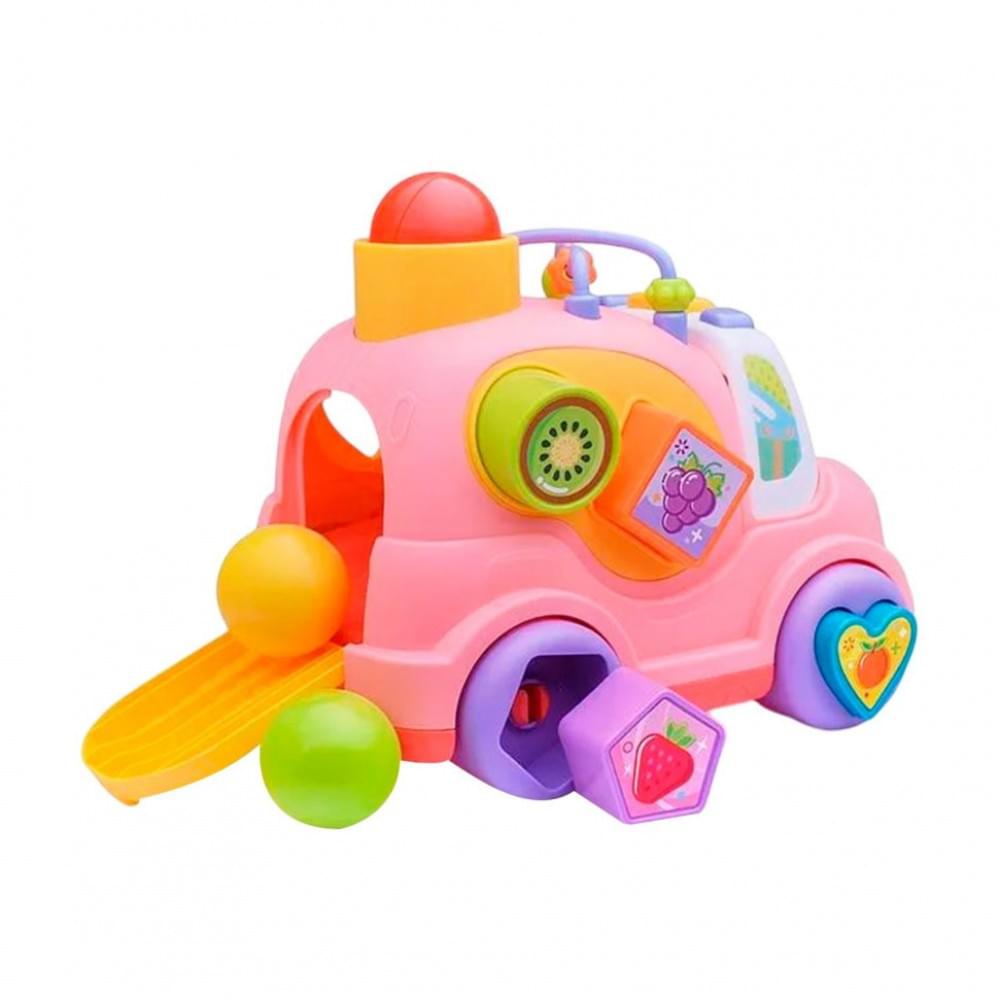 Дитяча розвиваюча іграшка "Машинка-сортер" HE0548 музика, світло, 24 см