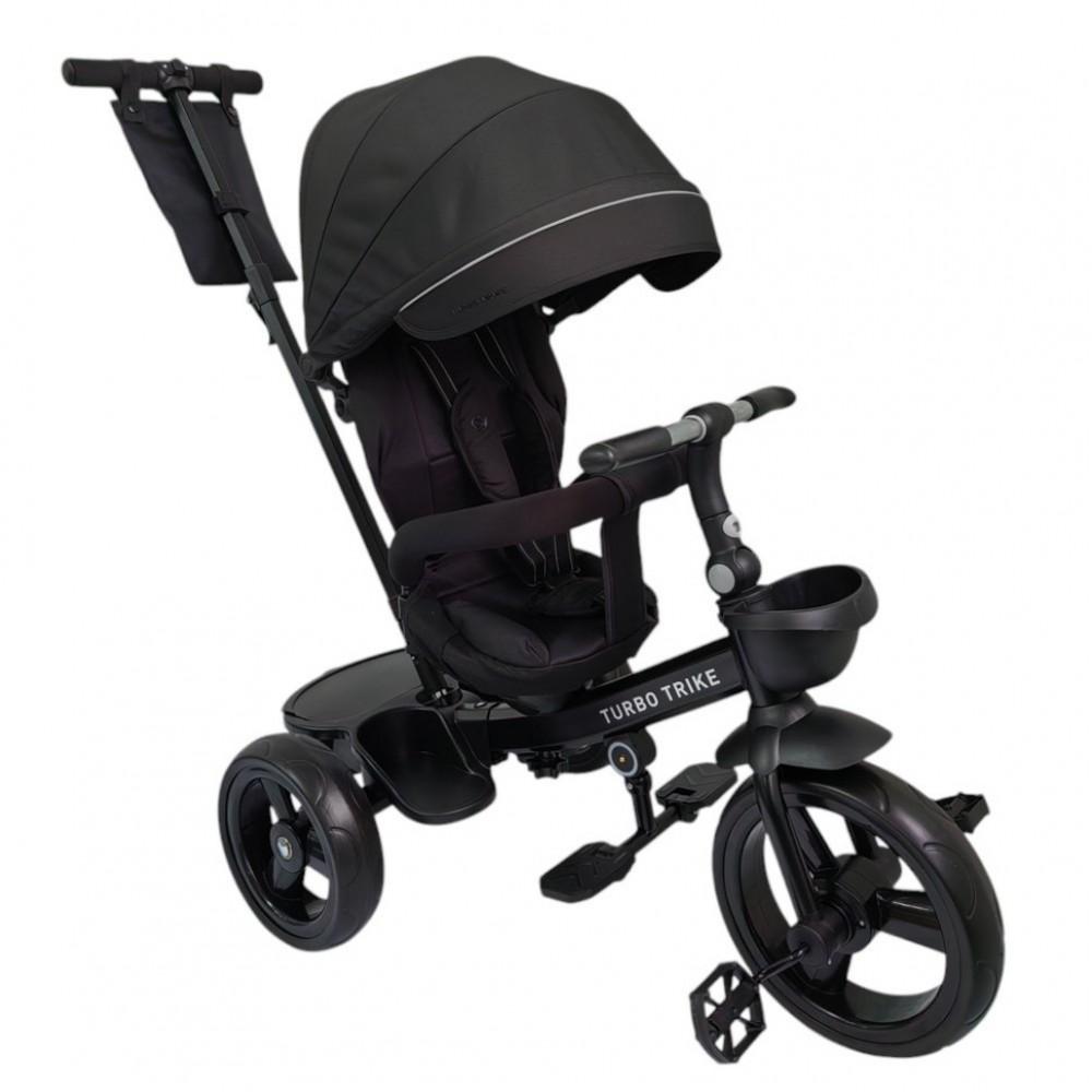 Велосипед дитячий триколісний MT 1001-1 Elegant Black з батьківською ручкою