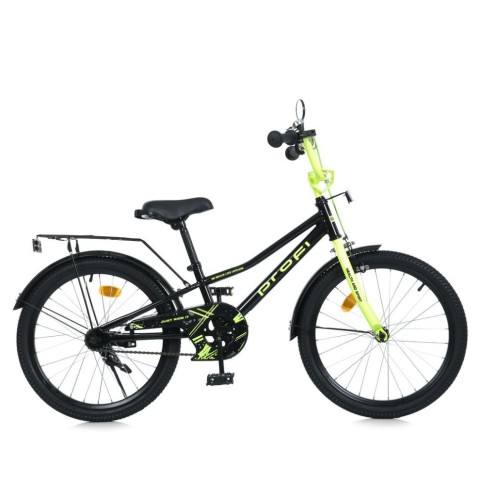 Велосипед дитячий MB 20015-1 колеса 20 дюймів, чорно-зелений