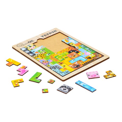 Розвиваюча дерев'яна іграшка "Тетріс Тварини" Puz-22924