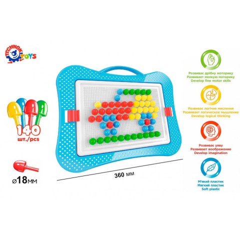Дитяча розвиваюча мозаїка 3381TXK, 140 фішок