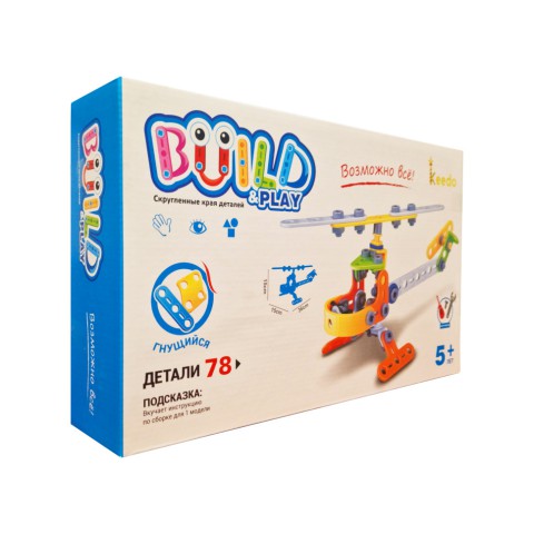 Конструктор Build&Play "Вертоліт" HANYE J-7710, 78 елементів
