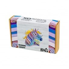 Фігурний дерев'яний пазл A3 "Казковий єдиноріг" PuzA3-00721, 148 елементів