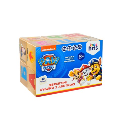Дитячий набір дерев'яних кубіків "Paw Patrol" KH20/046 розмір 4 см