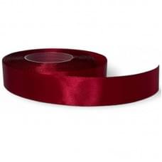 Атласна стрічка для рукоділля АБ-124, 0.6 см x 23 м, Бордовий
