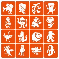 Набір трафаретів для біотату "Італійський брейнрот №2" Italian-brainrot_6x6_16_2