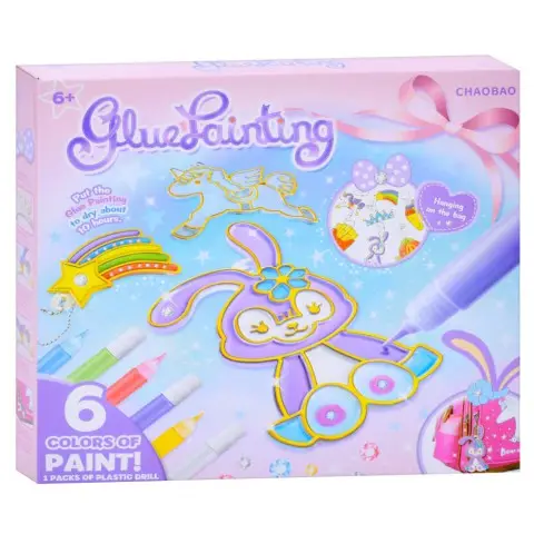 Дитячий набір для творчості "Підвіска-розмальовка" 7600-1-23-21-2123-5 ланцюжок, фарби 6 кольорів