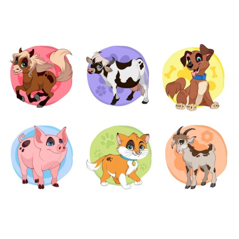 Розвиваючі кубики "Домашні тварини" ТехноК 1837TXK