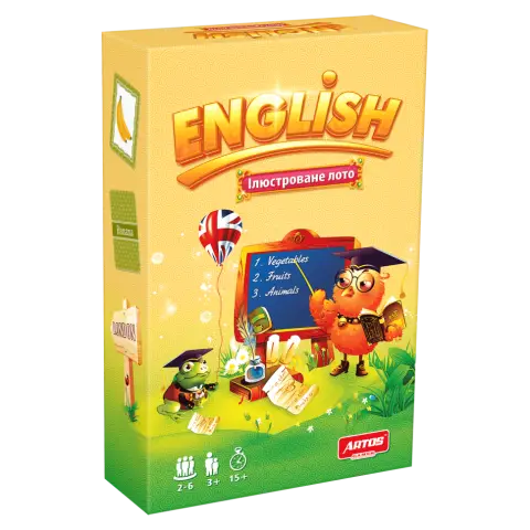 Навчальна настільна гра Лото "ENGLISH" 0796 ілюстрована