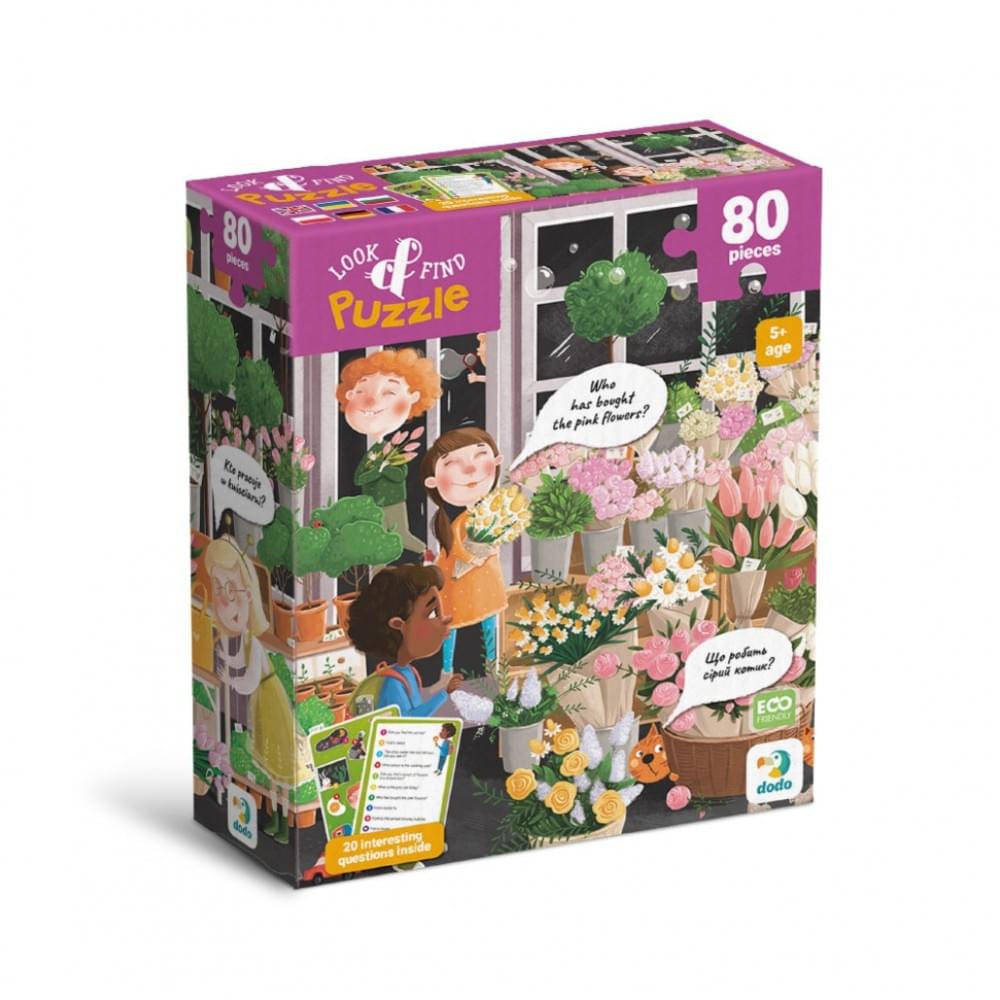 Дитячий пазл Шукай та знаходь "Квітуча весна" DoDo Toys 300664, 80 елементів