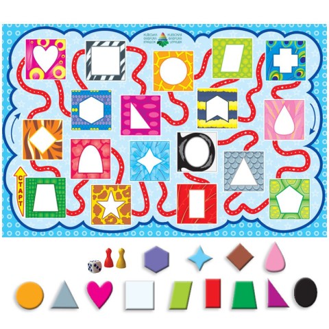 Дитяча настільна гра-квест "Фігури, кольори" 84429, 8 варіантів ігор