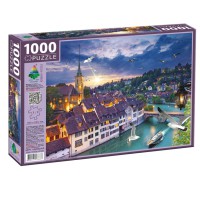 Пазл класичний "Берн.Швейцарія. Схід і захід сонця" 83637, 1000 елементів