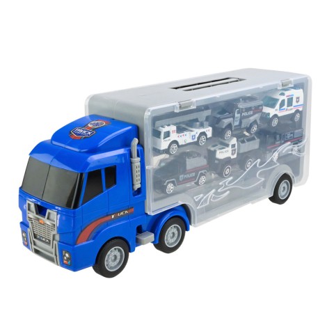 Дитячий трейлер із машинками PS006-3 у наборі 6 машинок