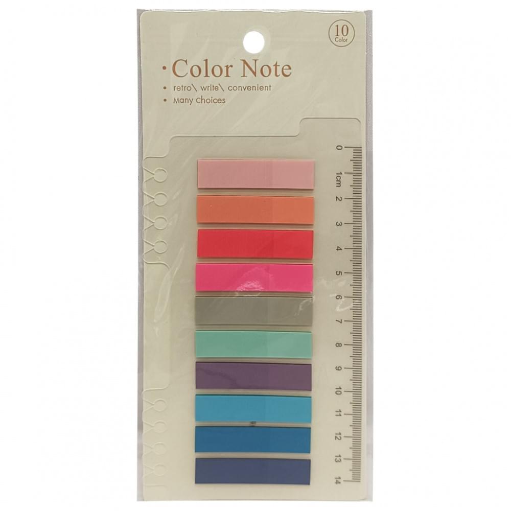 Закладка з лінійкою 2 в 1 "stick Notes" Р80-3 різнокольорові