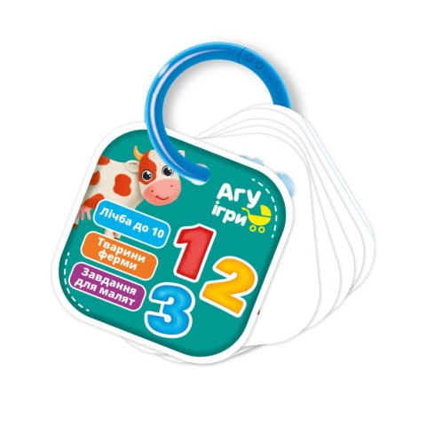 Дитячі навчальні картки на кільці Рахунок. Ферма VT2000-04