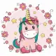 Картина за номерами. Art Craft "Єдинорожка в квітах" 30 * 30 см 15504-AC