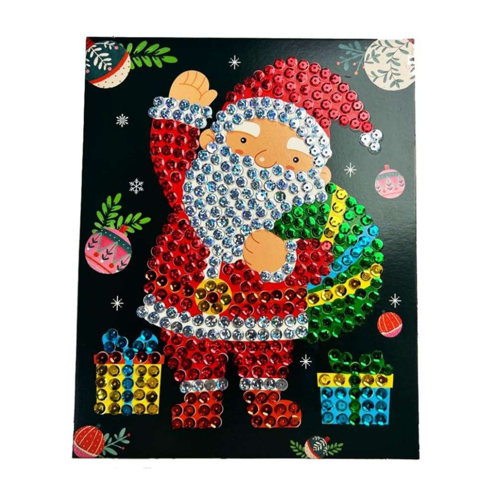 Набір для творчості мозаїка з паєток "Санта" НТ-37-04