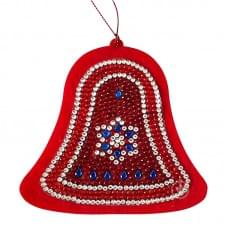 Набір для творчості зі стразами "Дзіночок новорічний" 178450, 10х10 см