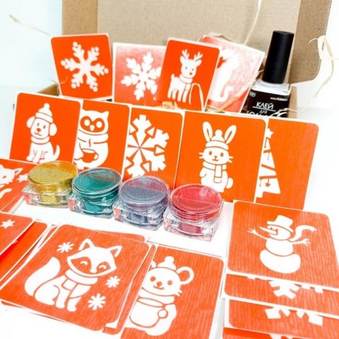 Набір для біо-тату "Зима - глітер" set-winter-glitter