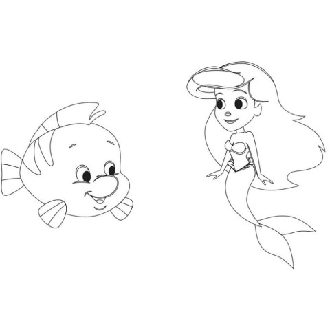 Розмальовка "Гра з кольором. Русалонька" 1426007 Disney Маля, 12 сторінок