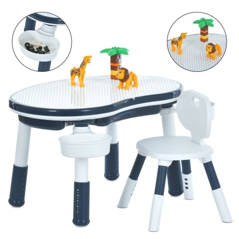 Дитячий столик M 6177-4 ігрове поле для конструктора