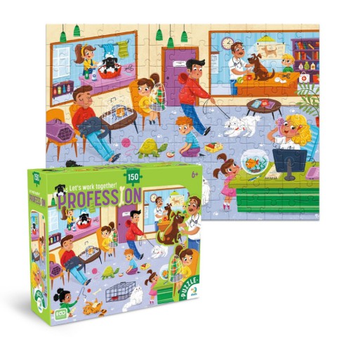 Пазл дитячий "Професії. Ветеринар" 300701, 150 елементів