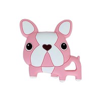 Силіконовий прорізувач "Бульдожка" MGZ-0414(Pink) рожевий, 8х1х8 см