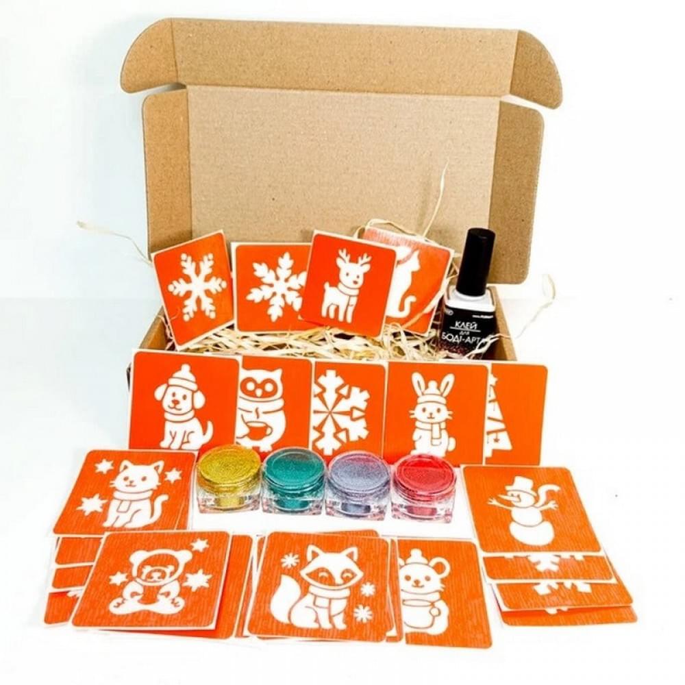 Набір для біо-тату "Зима - глітер" set-winter-glitter