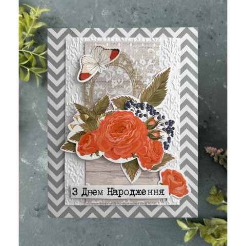 Набір для створення вітальних листівок "Трояндові мрії" FDGCK-042, 6 шт