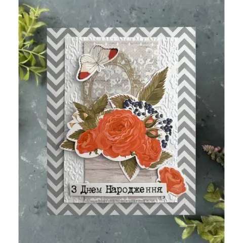 Набір для створення вітальних листівок "Трояндові мрії" FDGCK-042, 6 шт