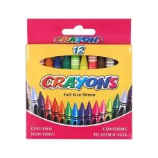 Набір дитячих воскових олівців "Crayons" 8496-12E 90 мм, 12 кольорів