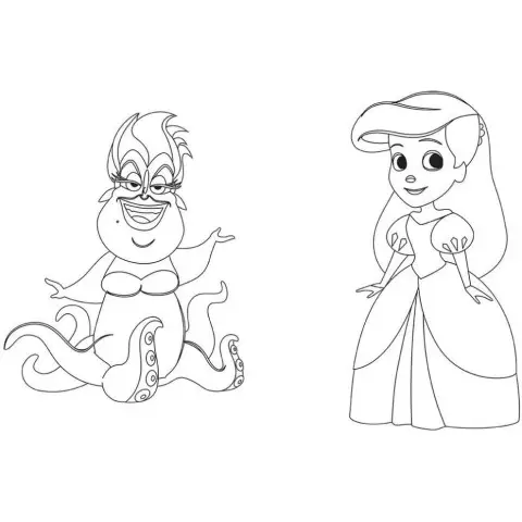 Розмальовка "Гра з кольором. Русалонька" 1426007 Disney Маля, 12 сторінок