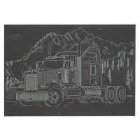 Гравюра А5 "Вантажівка" ГрА5з-5 економ варіант у пакеті 21 х 14,8 см