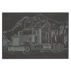 Гравюра А5 "Вантажівка" ГрА5з-5 економ варіант у пакеті 21 х 14,8 см