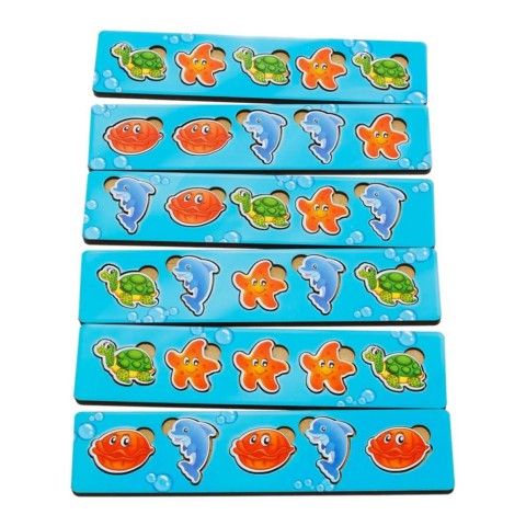 Дерев'яна настільна гра "Морські жителі-2" Ubumblebees (ПСД004) PSD004 сортер-комодик