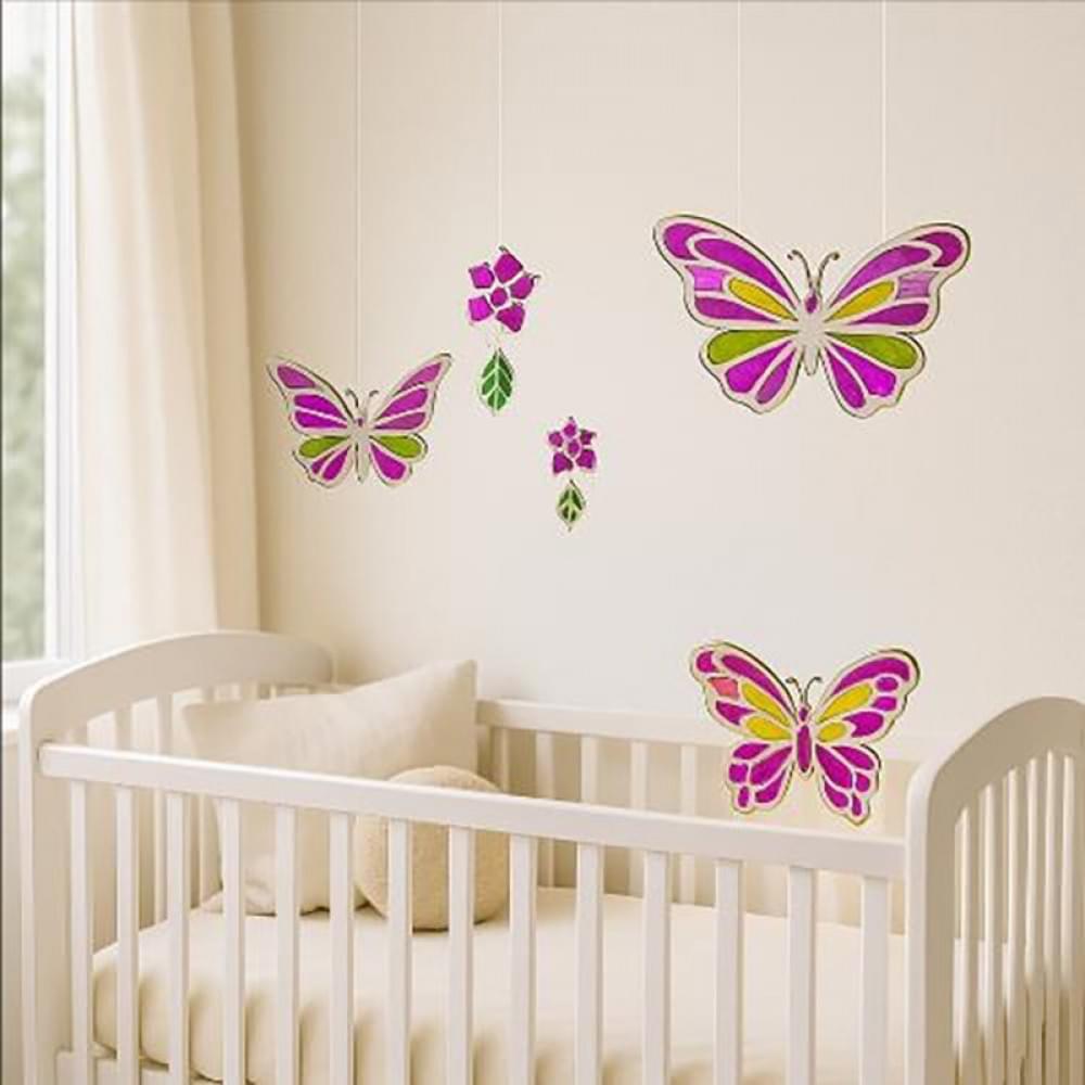 Набір для вітражного живопису за номерами Арт Вітраж "Яскраві Метелики" FDSGK-02