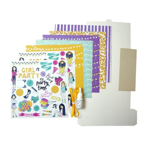 Набір для створення pop-up листівки "Party Girl" FDGCK-052, 14 x 16 см