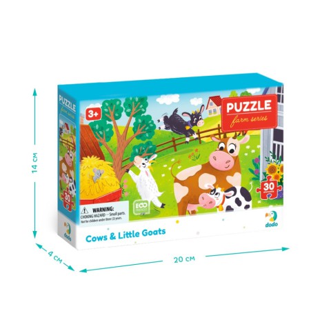 Дитячий пазл "Корови й козенята" DoDo Toys 300683, 30 елементів
