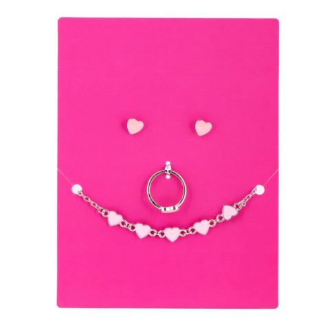 Біжутерія дитяча 3 в 1 "Fashion" T24688 каблучка, сережки, підвіска