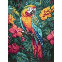 Алмазна мозаїка "Тропічний птах" ©art_selena_ua AMO8163, 30x40см