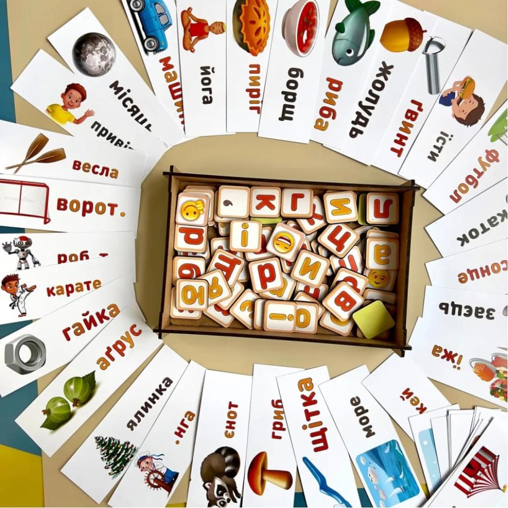 Планшет для дівчаток "Збери слово за картинкою" Ubumblebees (ПСД199-УКР) PSD199-UKR українською мовою