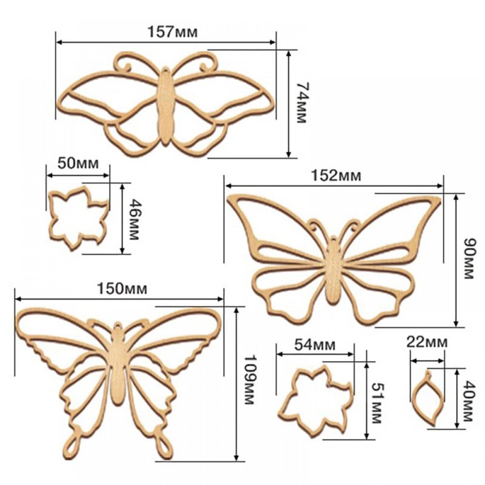 Набір для вітражного живопису за номерами Арт Вітраж "Яскраві Метелики" FDSGK-02