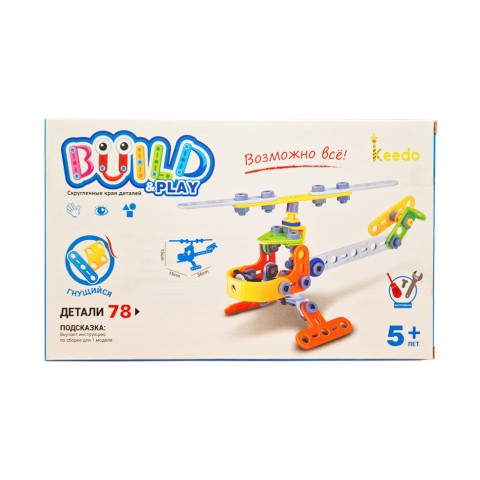 Конструктор Build&Play "Вертоліт" HANYE J-7710, 78 елементів