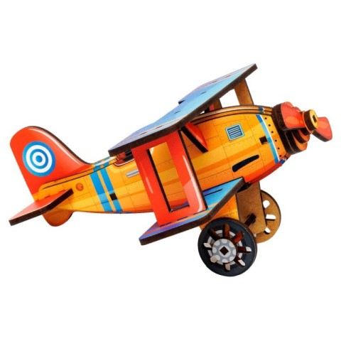 Дитячий дерев'яний 3D конструктор "Турбо планер" Puz-00959, 27 деталей