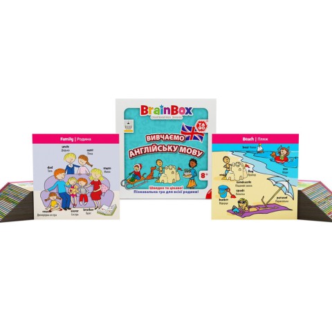 Карткова гра Brainbox "Вивчаємо англійську мову" Yago BZZBRLLE01UA 55 карток