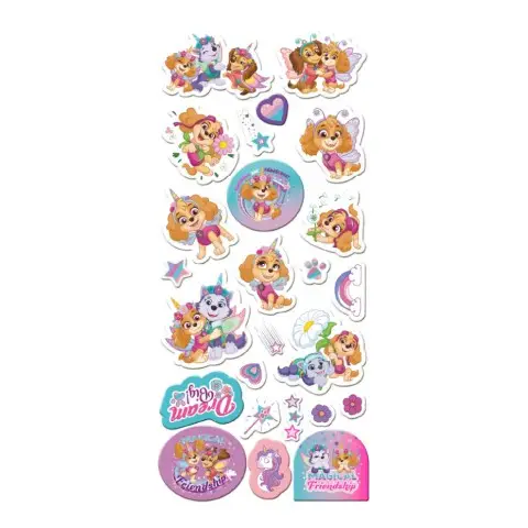 Дитячий набір 3D-наліпок "Paw Patrol. Щенята-Єдиноріжки" DoDo Toys 200673, 1 аркуш