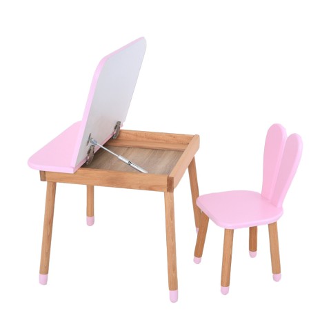 Дитячий стіл 04-025R-DESK, зі стільчиком, рожевий
