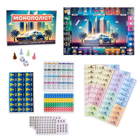 Настільна гра Монополіст 30983 акції філій, спеціальні банкноти