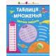 Навчальна книга "Таблиця множення. Збірник завдань" АРТ 11209 укр