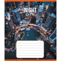 Зошит учнівський "Нічне місто" 036-570182K-3 в клітинку, 36 аркушів